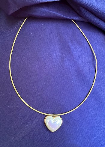 Çelik  Kalp Detaylı Midi Kadın Kolye - Görsel 2