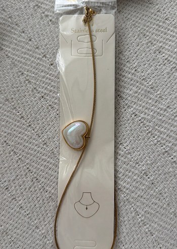 Çelik  Kalp Detaylı Midi Kadın Kolye - Görsel 3