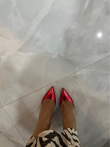 36,5 Beden kırmızı Renk Stiletto