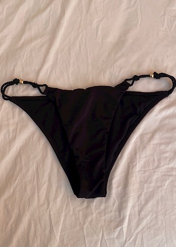 Siyah Strappy Kadın Bikini Altı