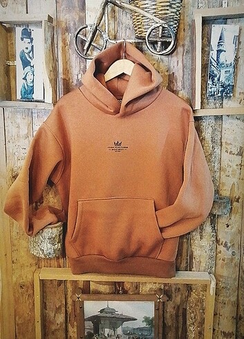 yeni sezon 3 iplik şardonlu kapşonlu oversize bayan sweatshirt 