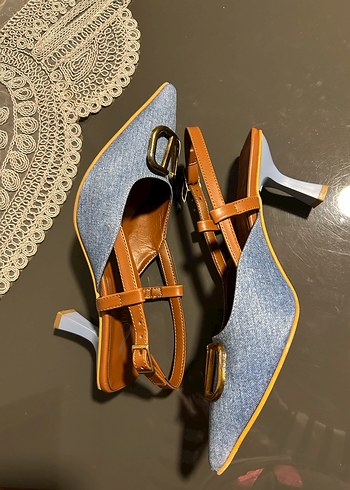 Mavi Denim topuklu Kadın Ayakkabı - Görsel 4