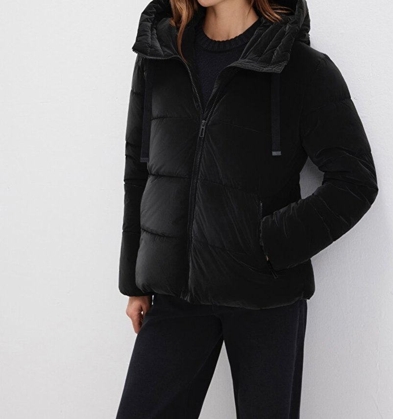 Yüksek Yakalı Kadın Kışlık Mont - Görsel 2