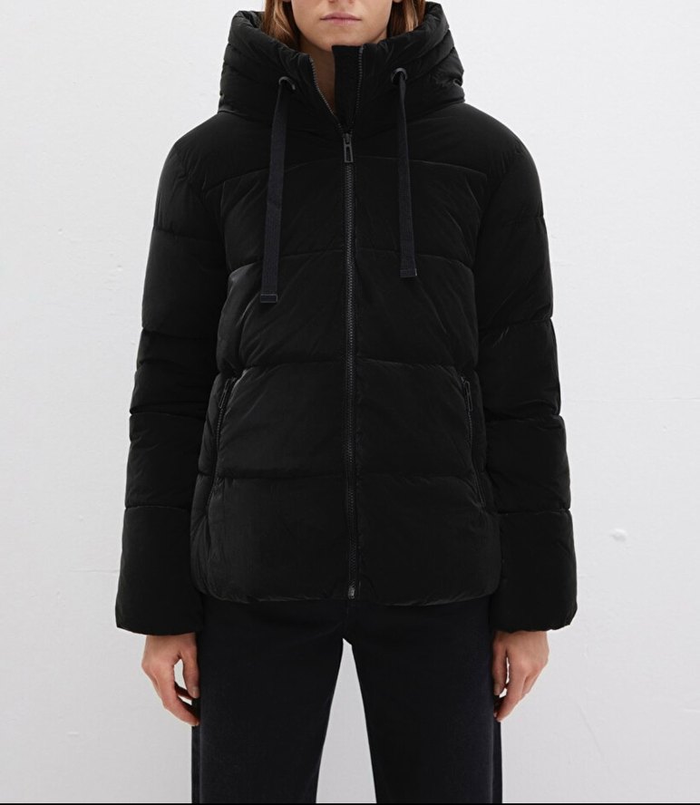 Yüksek Yakalı Kadın Kışlık Mont - Görsel 3