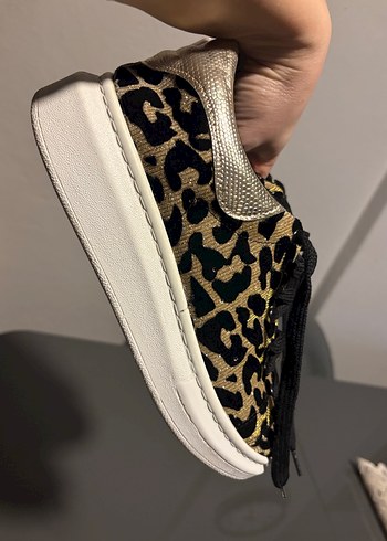 Leopar Desenli Platform Spor Ayakkabı - Görsel 8