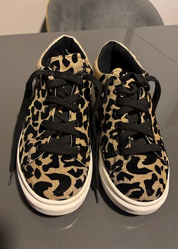 Leopar Desenli Platform Spor Ayakkabı - Görsel 3