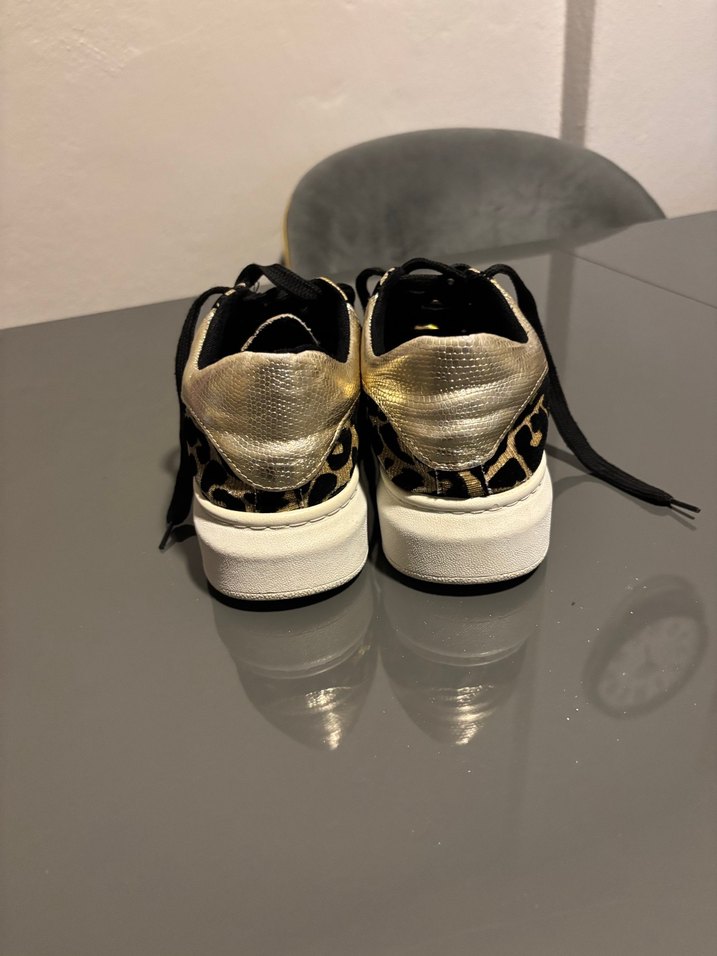 Leopar Desenli Platform Spor Ayakkabı - Görsel 2