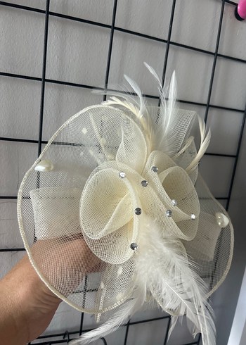 Beden beyaz Renk İnci Detaylı Vintage Nikah Tokası