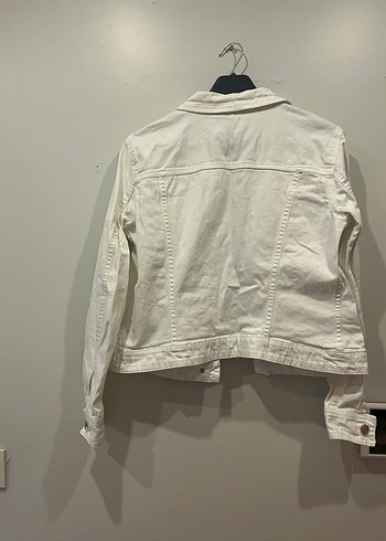 Mango Beyaz Kot Denim Ceket - Görsel 3