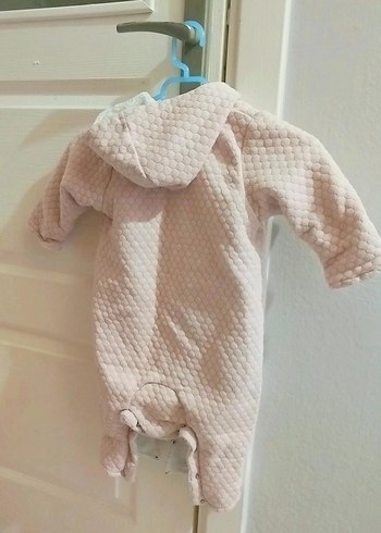 Düğmeli Pembe Bebek Tulumu - Görsel 2