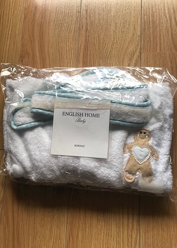 English Home Kapüşonlu Çocuk Bornoz kurabiye adam S - Görsel 3