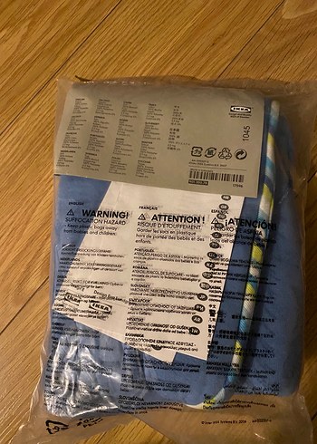 Ikea Barnslig Çocuk Battaniyesi, Mavi Gri Desenli - Görsel 2