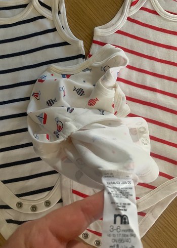 Mothercare Bebek Çizgili ve Desenli Kolsuz Body 3'lü - Görsel 2