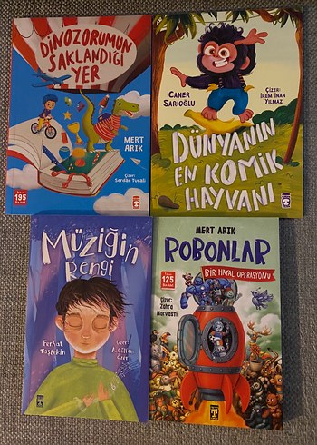 Müziğin Rengi Robonlar 4 Kitap Seti: Hikaye ve Macera