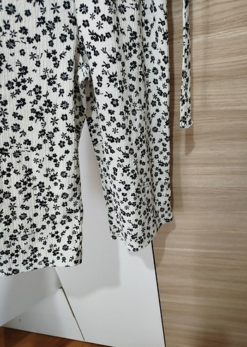 Beyaz Çiçek Desenli Kemerli kız çocuk Tulum - Görsel 5