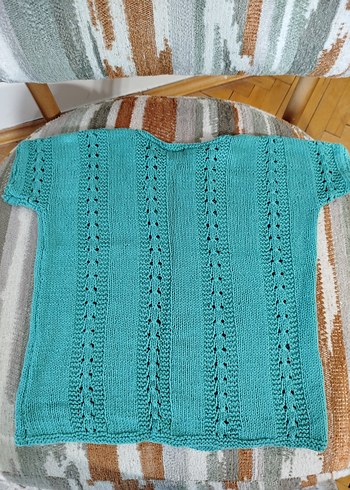 kadın el örgüsü bluz - Görsel 7