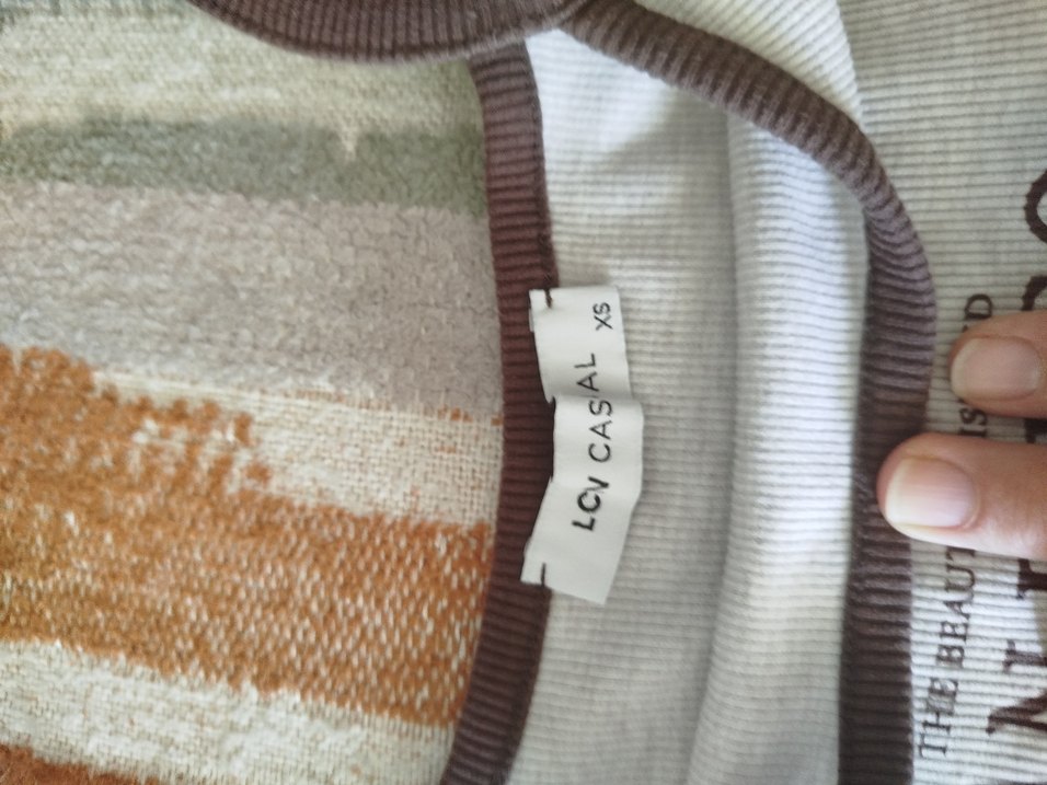 Bej Baskılı Kadın bluz - Görsel 5