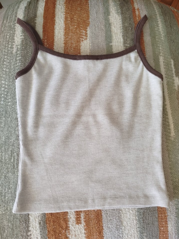 Bej Baskılı Kadın bluz - Görsel 4