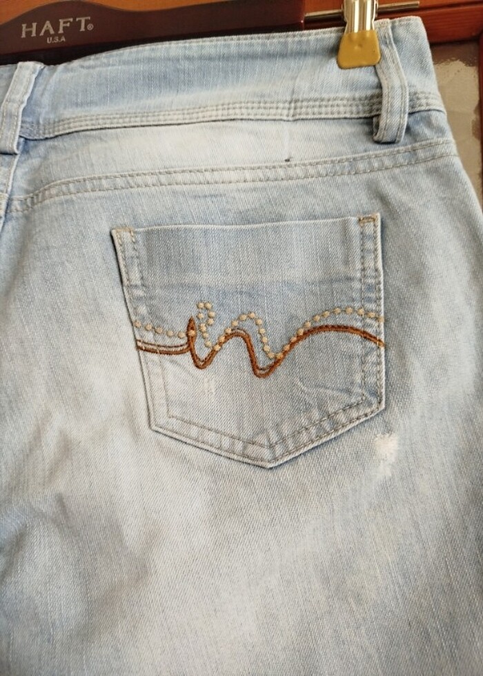 Kadın kot şort - Görsel 4