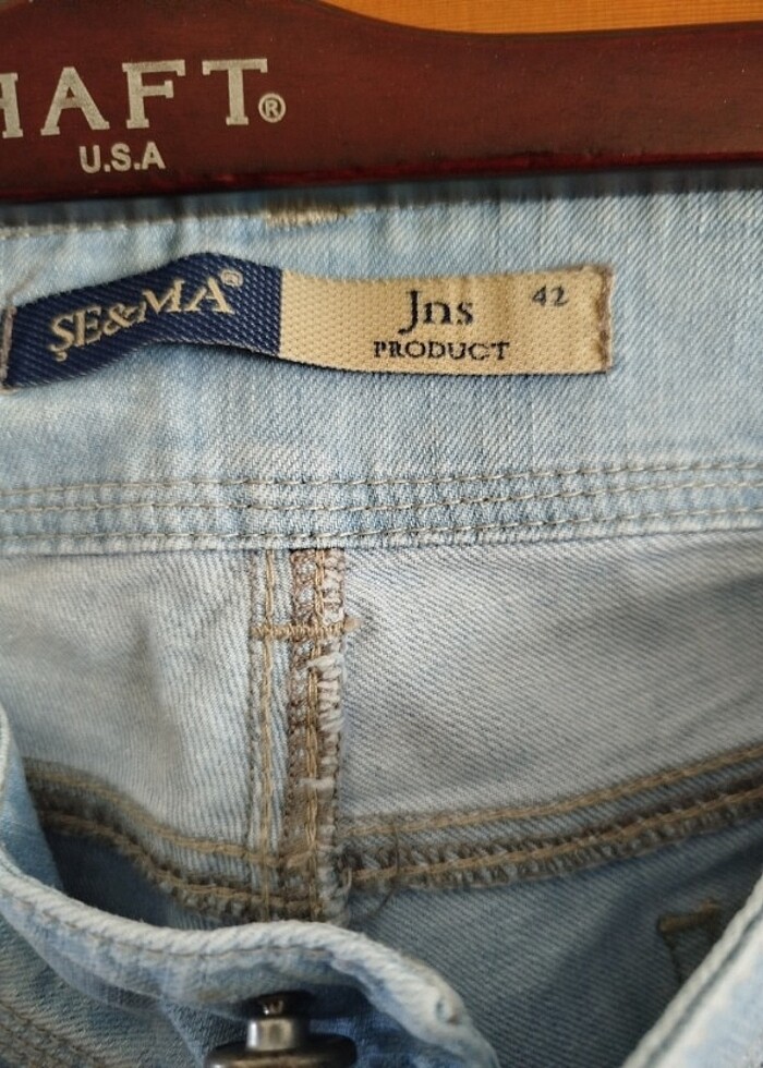 Kadın kot şort - Görsel 5