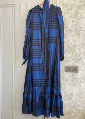 Melike tatar Mavi Uzun Bohem Elbise - Görsel 2