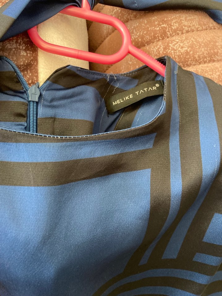 Melike tatar Mavi Uzun Bohem Elbise - Görsel 3