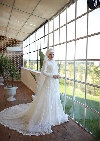 Tesettür Balık Gelinlik - Görsel 3