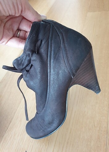 39 Beden Nine West, 39 Numara, Acı Kahve, Az Topuklu Bot