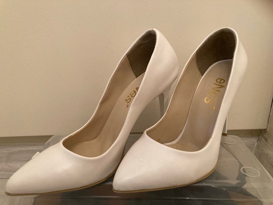 Beyaz Stiletto Topuklu Kadın Ayakkabı - Görsel 2