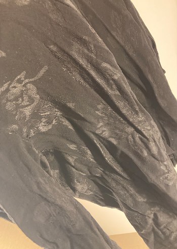 Kadın Siyah SATEN Salaş KİMONO - Görsel 3