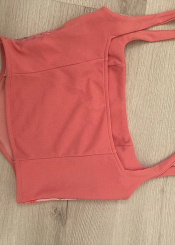 Pembe Çiçek Detaylı Mini Büstiyer - Görsel 3