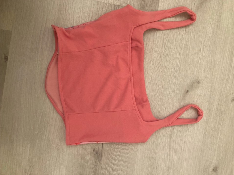 Pembe Çiçek Detaylı Mini Büstiyer - Görsel 3