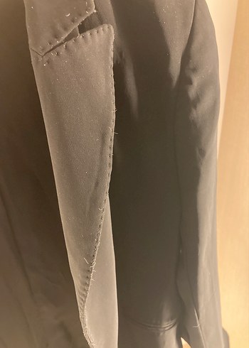 Siyah Düğmeli Kadın Midi Blazer - Görsel 3