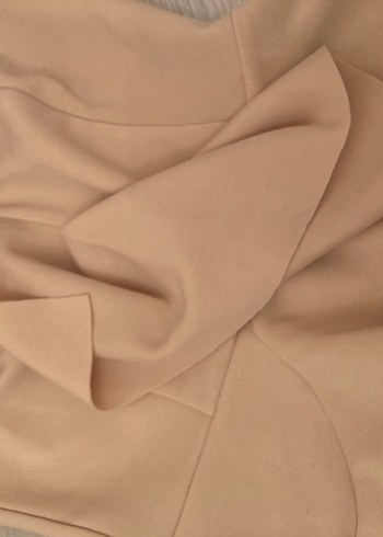 Bej Straplez Mini Kadın bluz - Görsel 2