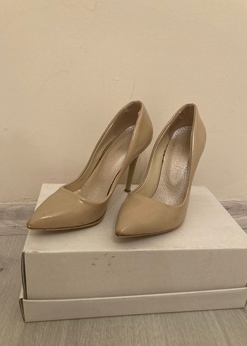 Bej Modern Klasik Stiletto Topuklu Kadın Ayakkabı - Görsel 2