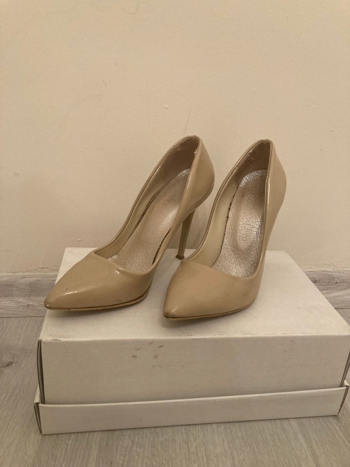 Bej Modern Klasik Stiletto Topuklu Kadın Ayakkabı - Görsel 2