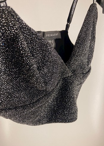 Tokalı Siyah Mini Büstiyer - Görsel 2