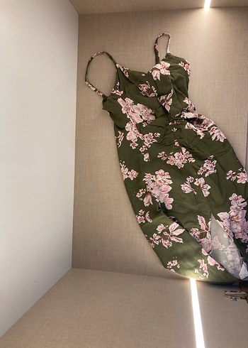 Çiçek Desenli Kadın Elbise PAMUKLU KUMAŞ - Görsel 2