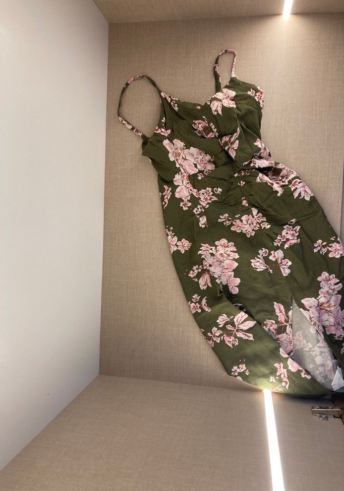 Çiçek Desenli Kadın Elbise PAMUKLU KUMAŞ - Görsel 2