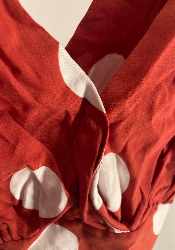 Kırmızı Puantiyeli Fırfırlı Mini Bustiyer - Görsel 3