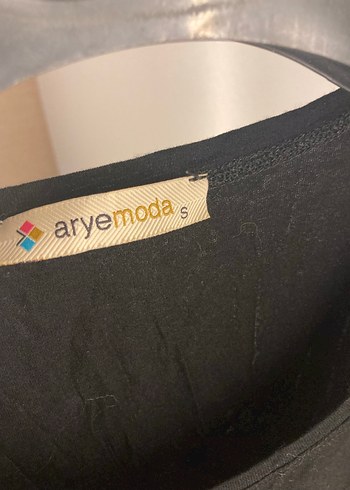 Kadın Siyah Keten Basic Tişört - Görsel 2