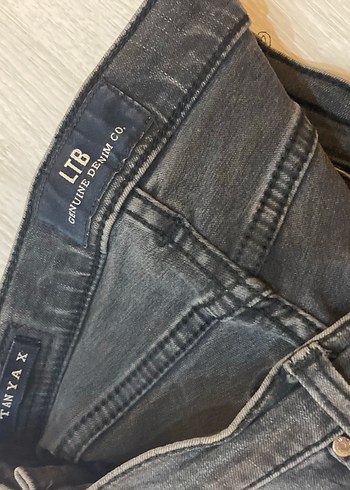 Gri Kadın Denim Midi Jean - Görsel 2