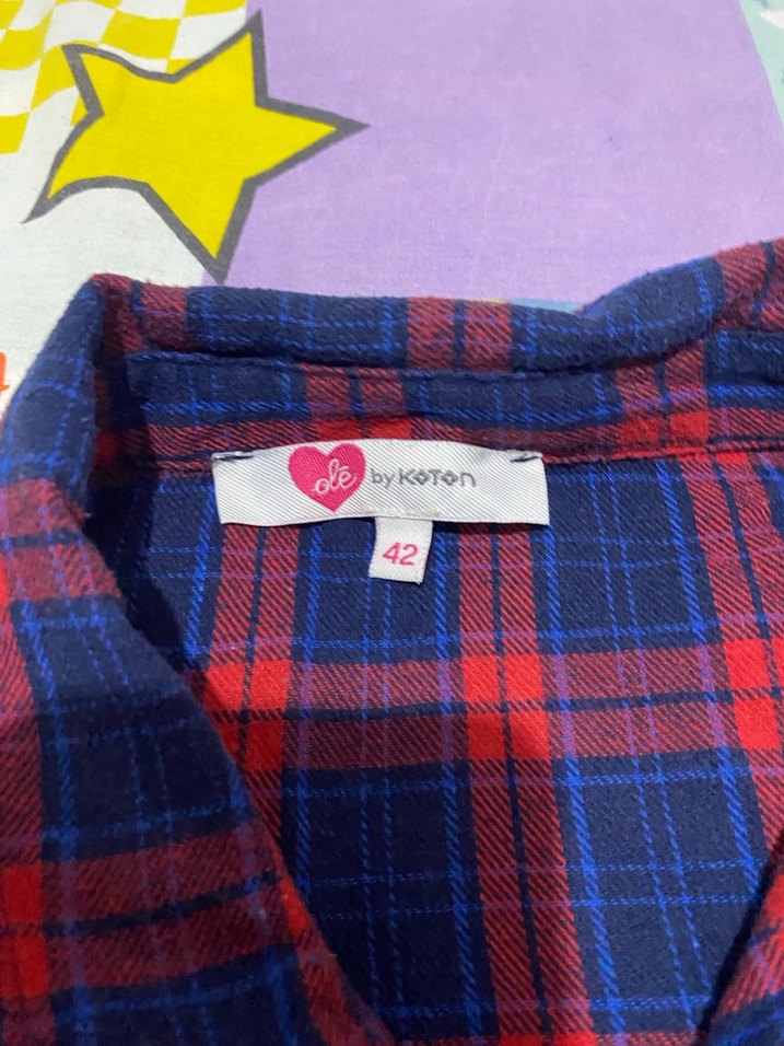 Koton Düğmeli Renkli Pamuklu Uzun Kollu Gömlek - Görsel 2