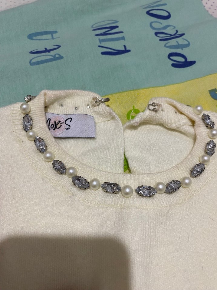 Triko Taşlı Bluz - Görsel 2