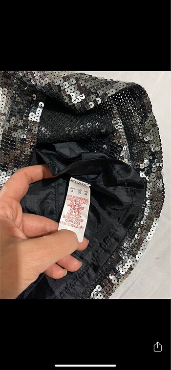 s Beden çeşitli Renk Payetli mini etek