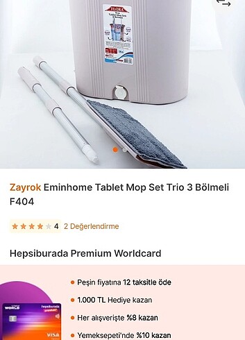 Beden pembe Renk Flora mop 3 bölmeli vileda