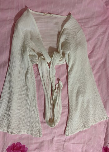 Kruvaze müslin bluz - Görsel 3