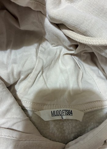 Kadın Bej Kapüşonlu Sweatshirt - Görsel 3