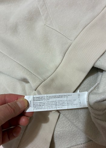 Kadın Bej Kapüşonlu Sweatshirt - Görsel 4