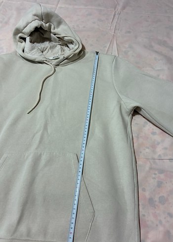 Kadın Bej Kapüşonlu Sweatshirt - Görsel 2